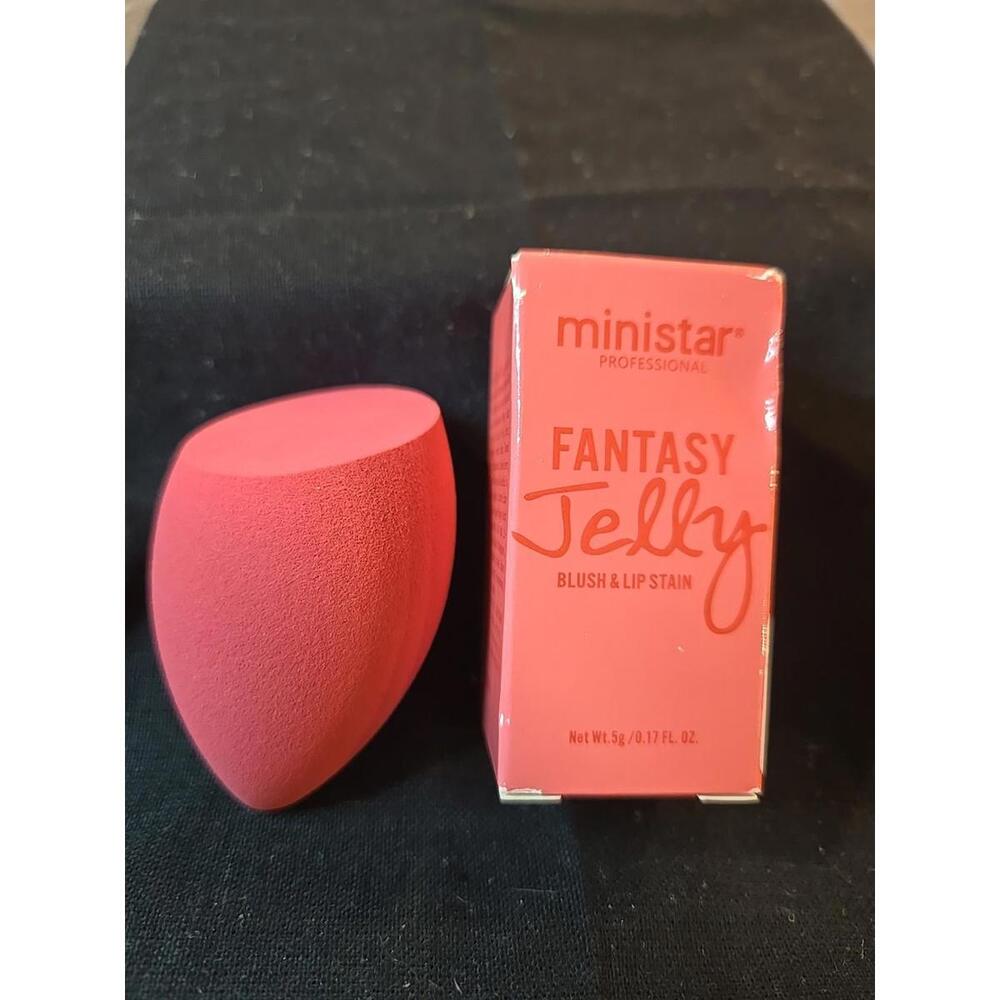 Red Water Jelly Tint Blush Stick, Multi-Use Cheek and Lip Stain with Brush
